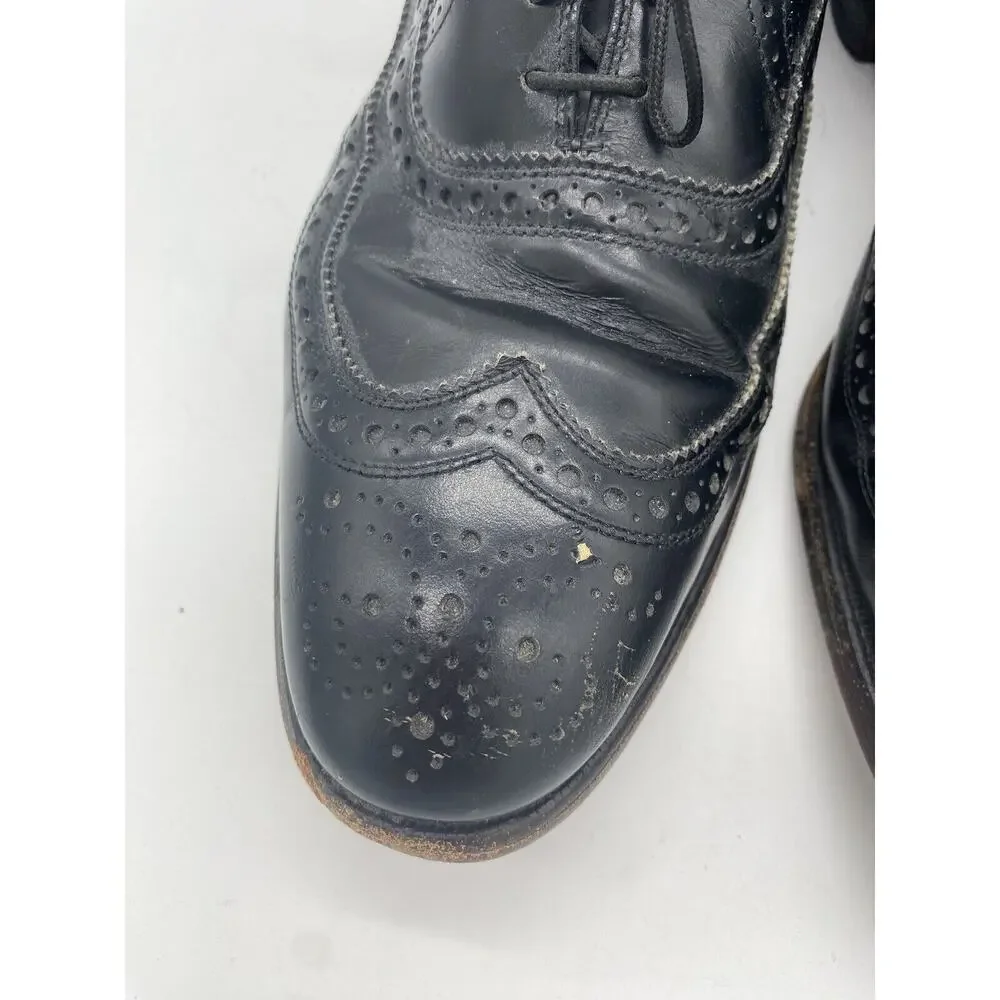 Allen Edmonds McAllister Wingtip Oxford Black Leather‎ Mens Dress Shoes 10.5 C